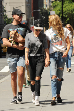 , New York, NY - 8/31/17-Kristen Stewart and Stella Maxwell Hold Hands While Taking a Walk in Manhattan
-PICTURED: Kristen Stewart and Stella Maxwell
-PHOTO by: Kristin Callahan/ACE Pictures/INSTARimages.com
-INSTAR_Kristen_Stewart_Stella_Maxwell_NYC_1001015283
Editorial Rights Managed Image - Please contact www.INSTARimages.com for licensing fee and rights: North America Inquiries: email sales@instarimages.com or call 212.414.0207 - UK Inquiries: email ben@instarimages.com or call + 7715 698 715 - Australia Inquiries: email sarah@instarimages.com.au or call +02 9660 0500 – for any other Country, please email sales@instarimages.com. Image or video may not be published in any way that is or might be deemed defamatory, libelous, pornographic, or obscene / Please consult our sales department for any clarification or question you may have - http://www.INSTARimages.com reserves the right to pursue unauthorized users of this image or video. If you are in violation of our intellectual property you may be liable for actual damages, loss of income, and profits you derive from the use of this image or video, and where appropriate, the cost of collection and/or statutory damage.
