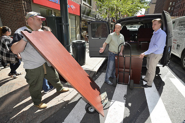 September 1, 2017 - New York, NY USA: Russian Diplomats pack up their New York Trade Mission office, 353 Lexington Ave., after being ordered by President Donald Trump to leave the country in wake of the Russian election hack scandal. (Matthew McDermott/Polaris)