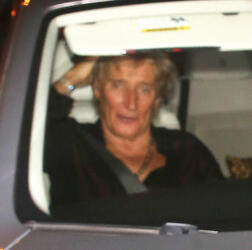 Pop legend Sir Rod Stewart was spotted in West Hollywood, waiting in the car after dinner, as son Sean loitered on the sidewalk, charming a group of girls, on Friday, September1, 2017 X17online.com