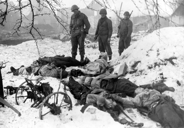 THE STORY of an unsung unit of Second Word War soldiers who stood alongside the infamous ‘Band of Brothers’ as they often fought to the last man to repel Hitler’s last big offensive has been released in a new book detailing their previously little reported struggle. Images show how this unknown band of brothers dug into fox holes in the middle of the snowy Ardennes forest as they wait for the German army to advance, while others see troops stood over the bodies of their fallen comrades. In another picture, a soldier can be seen aiming his rifle at a group of German prisoners, moving them on as they walk with their hands over their heads. The images are from the new book The 110th Holds in the Ardennes by Walter S. Zapotoczny Jr, which tells the tale of how the 110th infantry 28th division held a line through the formidable Ardennes forest against the might of Hitler’s army / Fonthill Media / mediadrumworld.com