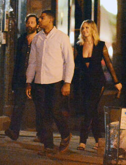 08/31/2017 EXCLUSIVE: Jennifer Lawrence heads out in New York City with a male companion and her bodyguard. The 27 year old A-list actress, stepped out in a black blazer with fishnet sleeves, small black tube top, black pants, and black heels.
Please byline:TheImageDirect.com
*EXCLUSIVE PLEASE EMAIL sales@theimagedirect.com FOR FEES BEFORE USE
