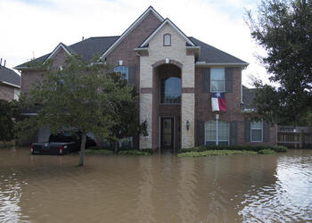 August 30, 2017 - Sugarland, Texas, United States: Home affected by Hurricane Harvey's aftermath. Harvey made landfall into the Texas coast last week as a category 4 hurricane. (Polaris)