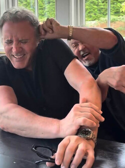 Sylvester Stallone played a prank on his brother Frank while celebrating his 80th birthday