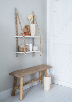 DIY Tie the knot Make a bohemian shelf hanger