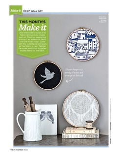 DIY Use embroidery hooks to create wall art