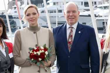 NO TABLOIDS Prince Albert And Princess Charlene With Elders at Red Cross Monegasque Event Monaco