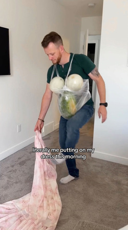 Man Gets A Taste Of Pregnancy In The Form Of A Watermelon Man Gets A Taste Of Pregnancy In The Form Of A Watermelon