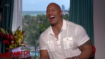 Dwayne Johnson proposes to Alison Hammond during a Baywatch interview on UK TV show This Morning 