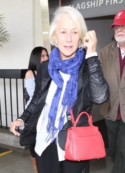 Helen Mirren and Taylor Hackford return from New Orleans where Helen gave a speech for the graduating students 