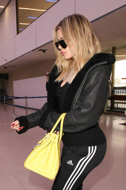Khloe Kardashian At LAX