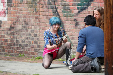 Maisie Williams rainbow hair colours through the years