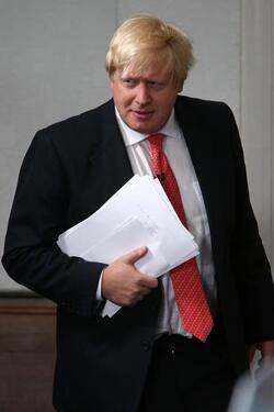 Boris Johnson on the campaign trail in Shildon County Durham