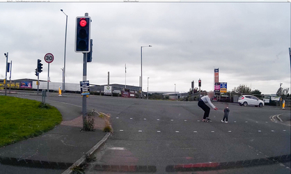 TOT RESCUED FROM ROAD