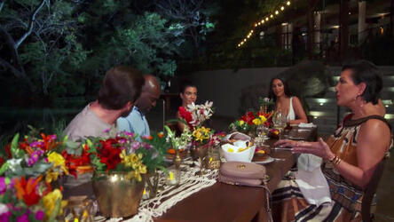 Kim throws water at Scott on the new episode of Keeping up with the Kardashians Kim throws water at Scott on the new episode of Keeping up with the Kardashians