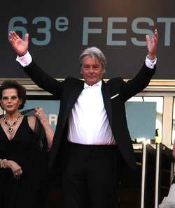 Alain Delon is present for the 63rd Festival de Cannes.