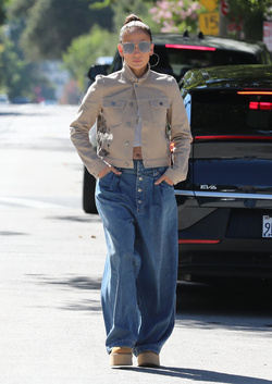 Jennifer Lopez looks downbeat on solo outing after husband Ben Affleck jetted off for trip with his ex wife Jennifer Garner and kids