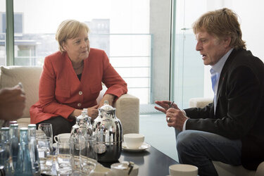 Robert Redford meets Merkel