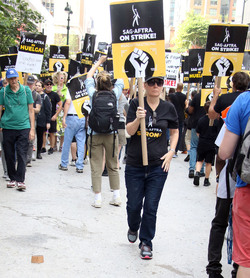 SAG AFTRA Strike At HBO Offices SAG AFTRA Strike At HBO Offices