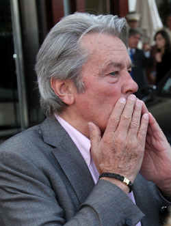 Alain Delon leaves his hotel in Cannes