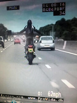 BIKER CAUGHT TAKING EXTREME SELFIES
