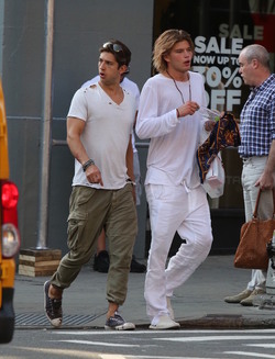 Jordan Barrett and Friend Shopping in Soho