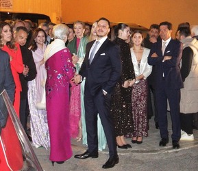 Wedding departures of Prince Nikolaos of Greece wedding to Chrysi Vardinogianni