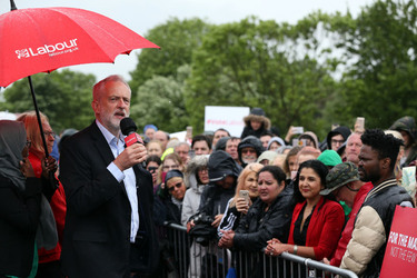 Jeremy Corbyn campaigning on Teesside