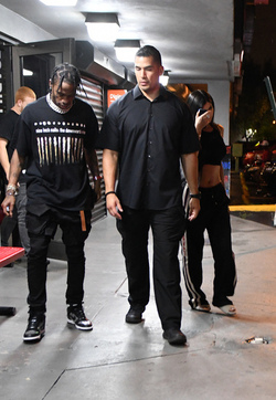 Kylie Jenner Visits Travis Scott on the set of his new Music Video