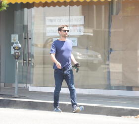Tobey Maguire was spotted while out and about with a friend in West Hollywood