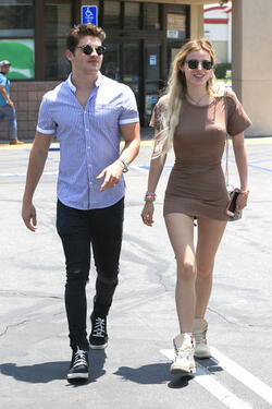 Bella Thorne and Gregg Sulkin can t keep their hands off of each other leaving Rite Aid. Bella Thorne and Gregg Sulkin can t keep their hands off of each other leaving Rite Aid.