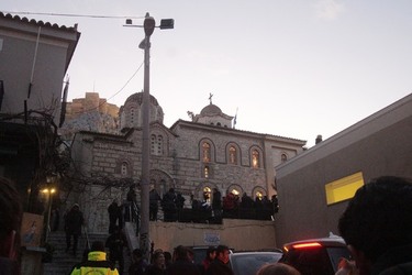 Wedding departures of Prince Nikolaos of Greece wedding to Chrysi Vardinogianni