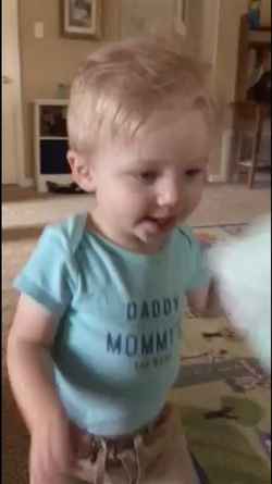BABY RUNS INTO WALL