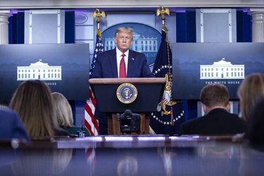President Donald Trump Removed from Briefing Room by Secret Service President Donald Trump Removed from Briefing Room by Secret Service