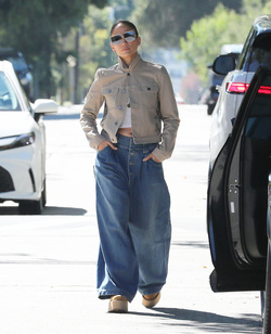 Jennifer Lopez looks downbeat on solo outing after husband Ben Affleck jetted off for trip with his ex wife Jennifer Garner and kids