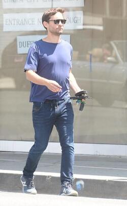 Tobey Maguire was spotted while out and about with a friend in West Hollywood