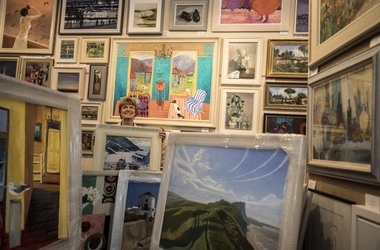 Sophie Miller of the Llewellyn Alexander gallery in Waterloo sifts through the approximately 600 works of art that has been rejected from the annual prestigious Royal Academy exhibition Sophie Miller of the Llewellyn Alexander gallery in Waterloo sifts through the approximately 600 works of art that has been rejected from the annual prestigious Royal Academy exhibition