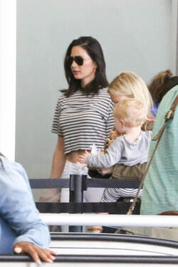Olivia Munn pictured at Los Angeles International Airport
