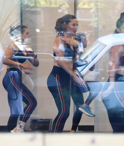 Jennifer Garner goes to a gym session