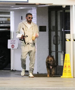 Ben Affleck Keeps Busy Amid House Hunt Arrives At Hollywood Office With Guard Dog Ben Affleck Keeps Busy Amid House Hunt Arrives At Hollywood Office With Guard Dog