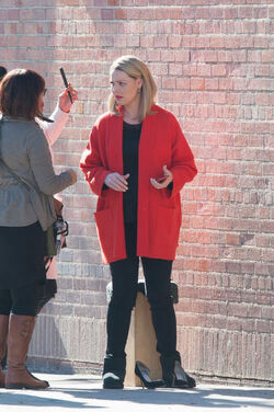 A Pregnant Katherine Heigl Spotted Filming in LA.