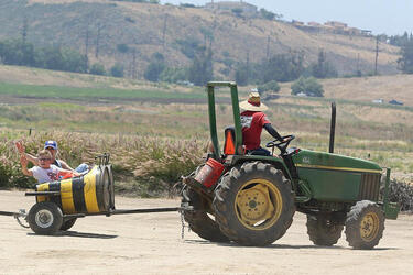 Gwen Stefani with Kids Enjoying the Day at a Farm