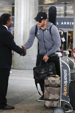 Chris Pratt is seen at LAX