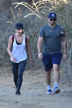 Ashley Greene Shares Some PDA With Fiance Paul Khoury On The Trail