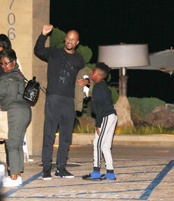 Common enjoys a night out with family at Soho