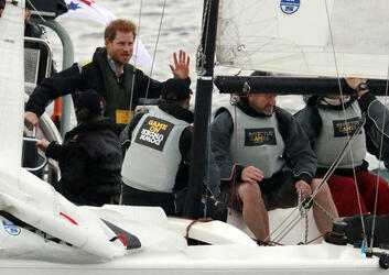 Prince Harry watches Sailing Demonstration on Sydney Harbour for the Invictus Games Prince Harry watches Sailing Demonstration on Sydney Harbour for the Invictus Games