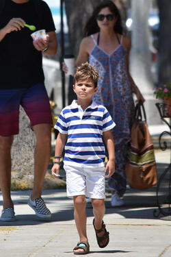 Selma Blair with son and Male Companion out for a Walk in Studio City Selma Blair with son and Male Companion out for a Walk in Studio City