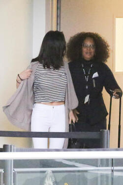 Olivia Munn pictured at Los Angeles International Airport