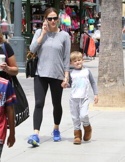 Jennifer Garner and son Samuel out to a movie and the Apple Store