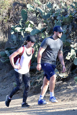 Ashley Greene Shares Some PDA With Fiance Paul Khoury On The Trail