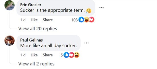 HILARIOUS IMAGES show a lollipop that has been sucked into the shape of Donald Trump.